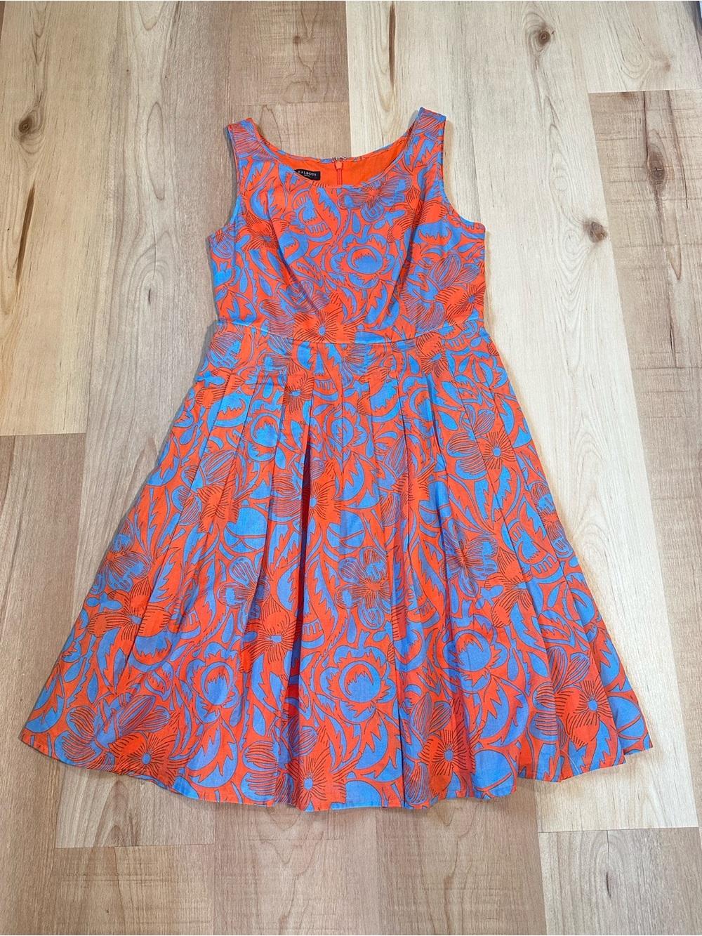 Talbots Sleeveless A-line Floral Scoop Neck Sheath Dress Women's 2P